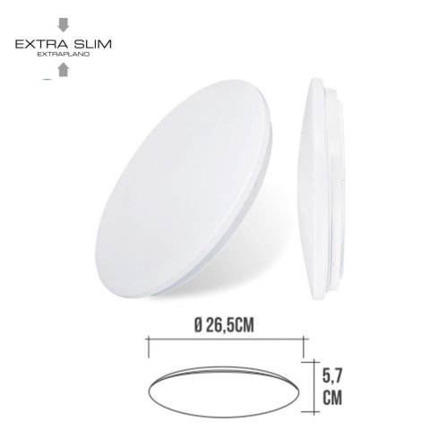 Inflld taklampa/vgglampa med LED EDM 32516 F 12 W 60 W (6500 K