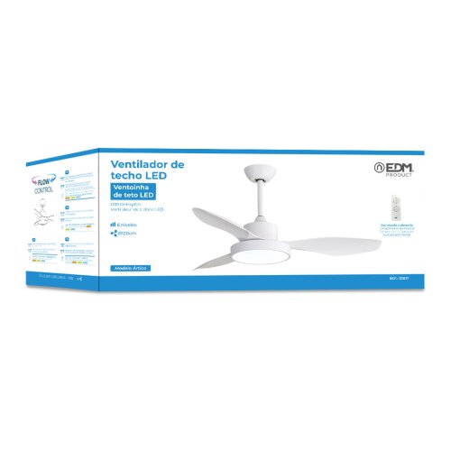 Takflkt med belysning EDM 33817 Arctic Vit 24 W 38 W 2160 Lm