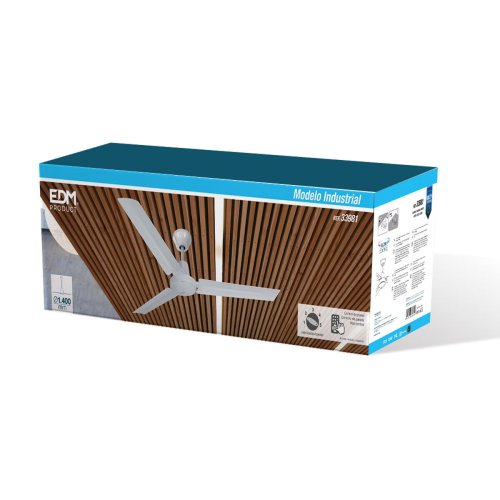 Takflkt EDM 33981 Vit 60 W  140 cm industriell