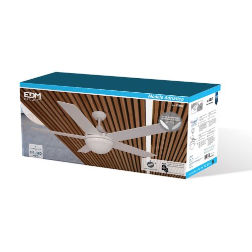 Takflkt med belysning EDM 33988 Adriatico Vit 60 W