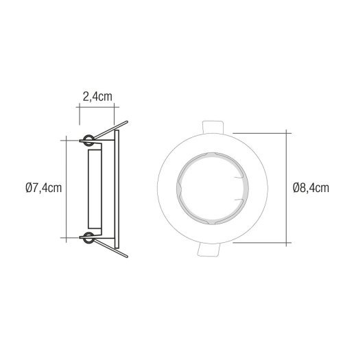 Lampa EDM 35909 Halogen  8,4 cm Stdring
