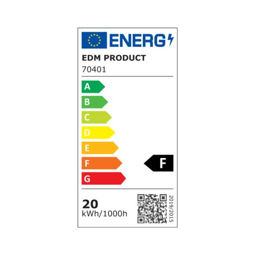 LED spotlight EDM 70401 Black Series Svart F 20 W 12,4 x 10,6 x