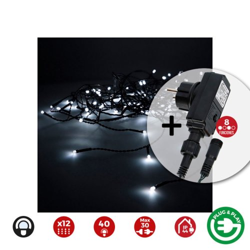 Gardinbelysning med LED EDM 71482 Icicle Easy-Connect 100 W 0,72