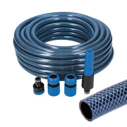 Slang med tillbehörssats EDM 74099 5/8" 20 mm x 25 m Blå (25 m) Slang med tillbehörssats EDM 74099 5/8" 20 mm x 25 m Blå (25 m)