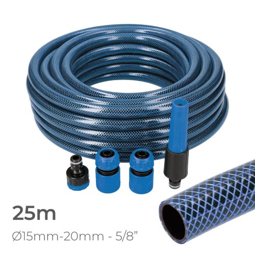 Slang med tillbehrssats EDM 74099 5/8" 20 mm x 25 m Bl (25 m)