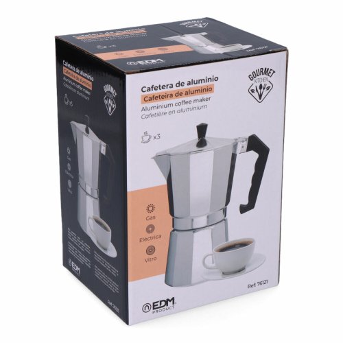 Italiensk Kaffepanna EDM   Aluminium 3 Csszk