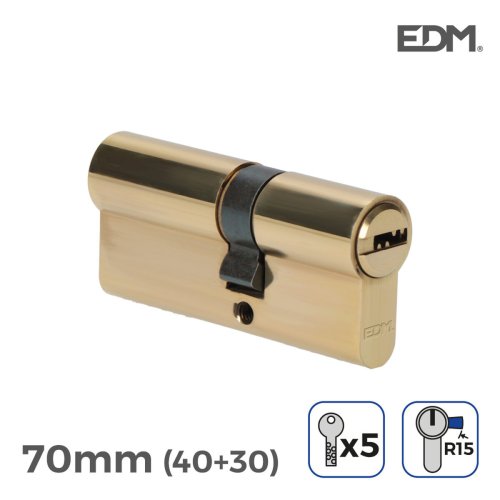Cylinder EDM 85169 r15 Gyllene Mssing Lngt kamls Europeisk
