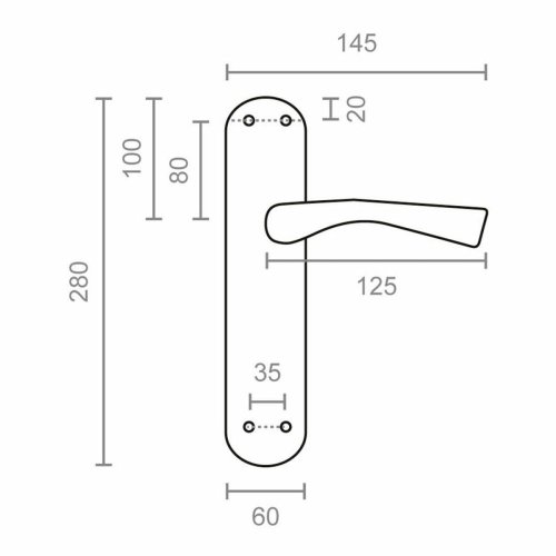 uppsttning handtag EDM 85436 707 24 x 4,5 cm