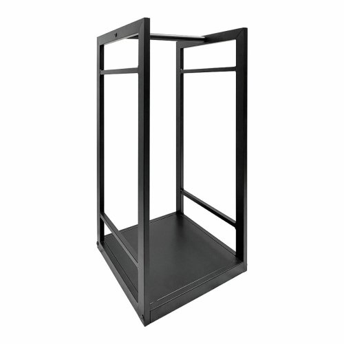 Vedstll EDM 85766 Svart Metall 33 x 33 x 68 cm