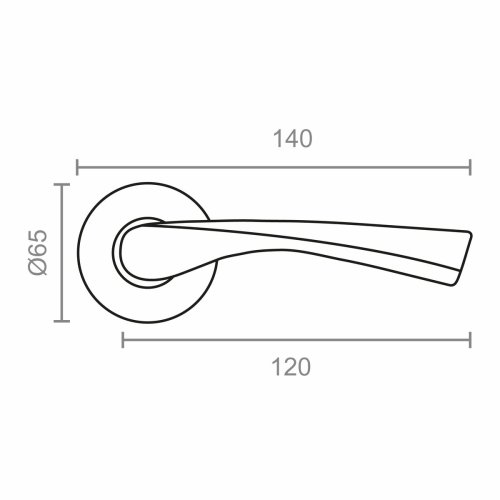 uppsttning handtag EDM 86032 707 Aluminium  6,5 x 12 cm