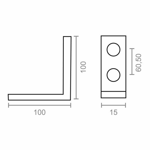 Stll fyrkantigt EDM 86087 an02 Stl 100 x 100 x 15 mm 4 antal