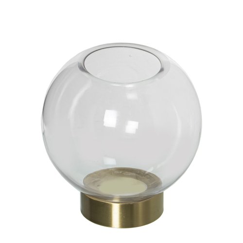 Vas Alexandra House Living Transparent Gyllene Glas 15 x 15 cm L