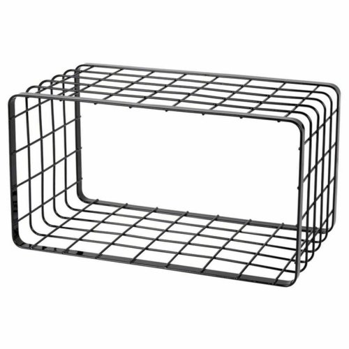 Flerfunktionell frvaring Inde Svart 34 x 19 x 18 cm Galler (2 a