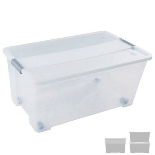 Frvaringslda med lock Archivo 2000 Transparent polypropen 61 L