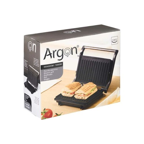 Kontaktgrill Argon Svart 1000 W