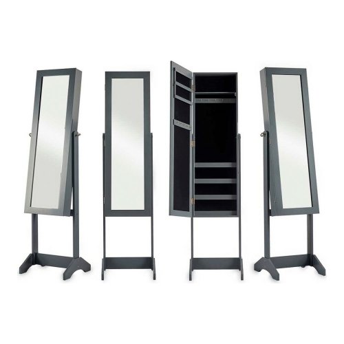 Fristende spegel Gift Decor Gr Tyg Glas MDF Tr MDF 36 x 140 x