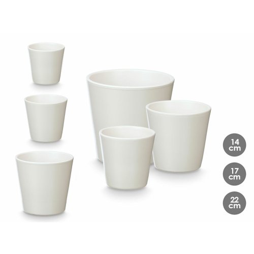 Krukset Ibergarden Vit Lera  14 cm  22 cm  17 cm 3 Delar