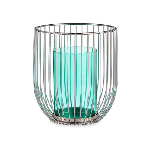 Ljusstakar Gift Decor 124016B Bl Silvrig Silver Metall Glas 15