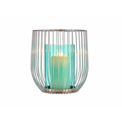 Ljusstakar Gift Decor 124016B Bl Silvrig Silver Metall Glas 15