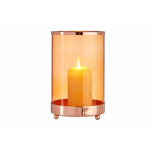 Ljusstakar Gift Decor SW120613C Koppar Ambra Metall Glas 12,2 x
