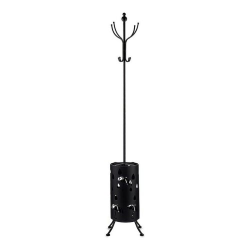 Kapphngare Paraplystll Svart Metall (44 x 185 x 44 cm)