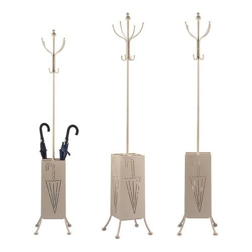 Kapphngare Paraplystll Metall Krm (34 x 188 x 34 cm)