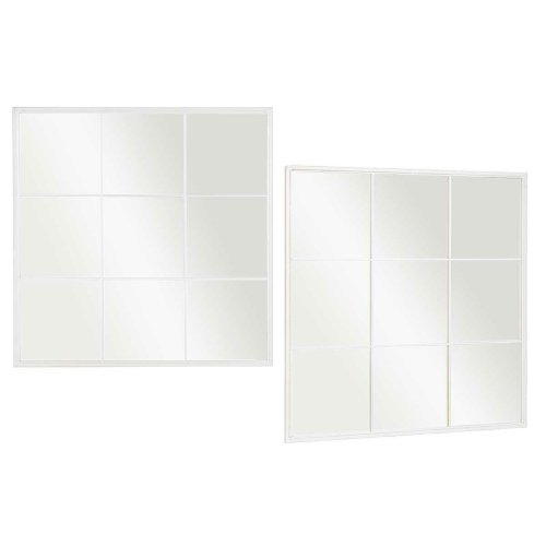 Vggspegel JY21101W Vit Fnster 90 x 90 x 2 cm Fyrkantig