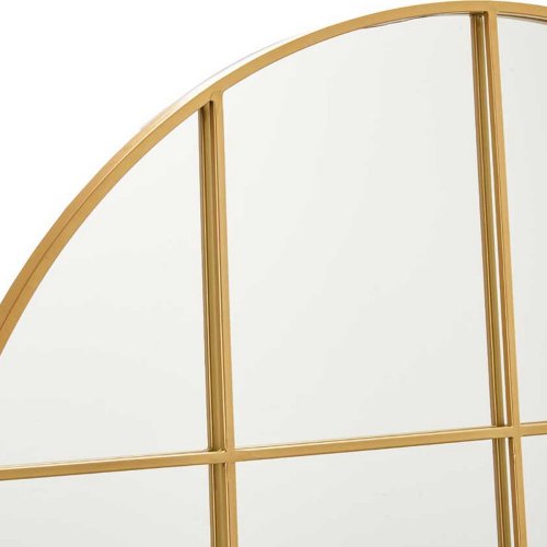 Vggspegel Rund Gyllene Metall (100 x 2,5 x 100 cm)