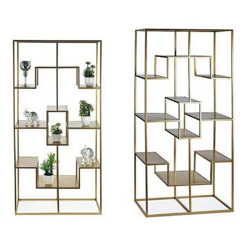 Bokhylla BIG-S3605004 Gyllene Metall 45 x 200 x 100 cm