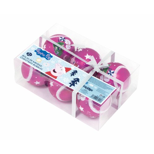 Julgranskula Peppa Pig Cosy corner Fuchsia 6 antal Plast ( 8 cm