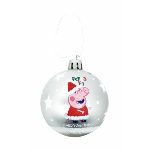 Julgranskula Peppa Pig Cosy corner Silvrig 6 antal Plast ( 8 cm