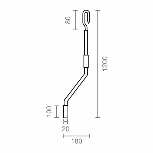 Vev fr markis Micel TLD06 Vit 120 cm Lg