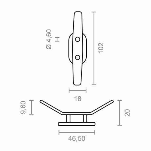 Remskiva fr markis Micel TLD15 Vit 1,8 x 2 x 10,2 cm 2 antal