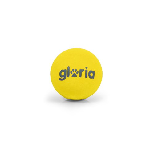 Boll till husdjur Gloria PLAY AND RUN Gul Skum TPR S 4,5 cm 2 an