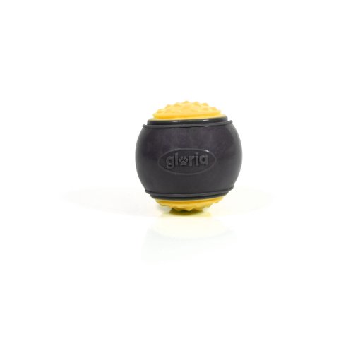 Boll till husdjur Gloria PLAY AND RUN Gul TPR M 6,35 cm 2 antal