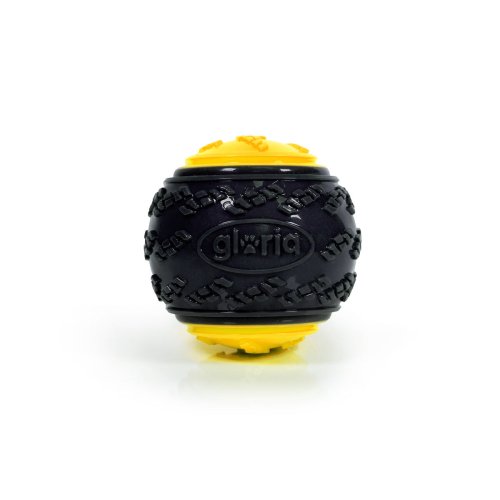 Boll till husdjur Gloria PLAY AND RUN Gul TPR L 8,89 cm