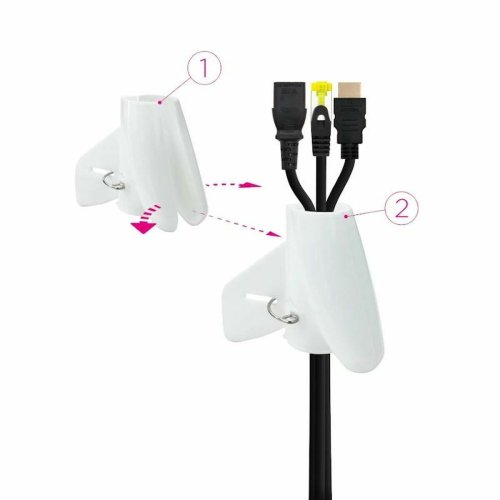 Kabelorganiserare NANOCABLE 10.36.0003-W Vit  25 mm 3 m