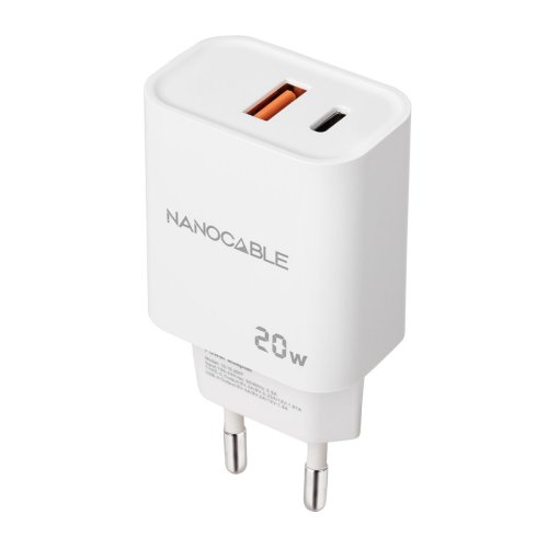 Vggladdare NANOCABLE Vit 20 W