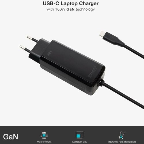 Laptopladdare TooQ TQLC-USBCGAN100PD-C 100 W
