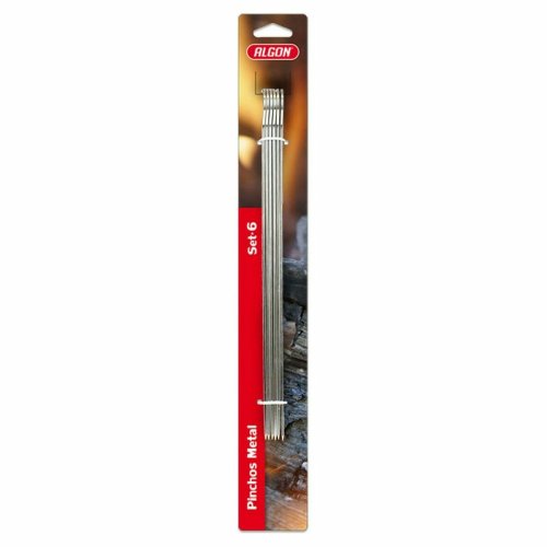 Set med grillspett fr barbecue Algon Metall 6 Delar (24 antal)