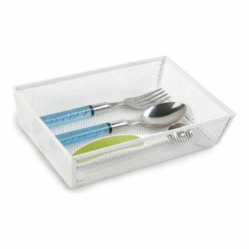Besticks-sortering Confortime Metall Vit 21,8 x 15,24 x 5,2 cm (