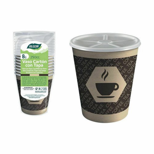 Glasset Algon Papp Kaffe/ Caf 8 Delar 250 ml (36 antal)
