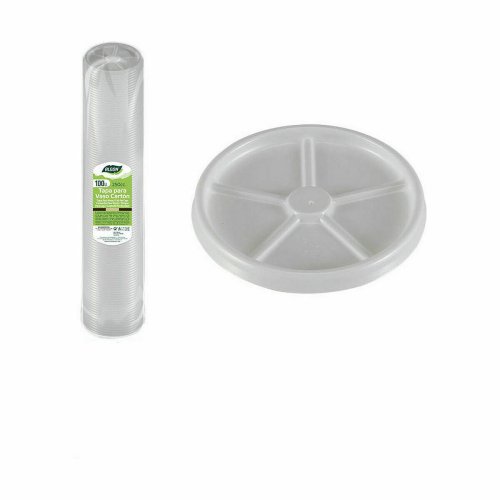Set med lock fr glas Algon Kaffe/ Caf 100 Delar 250 ml (20 ant