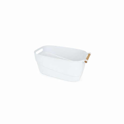 Multifunktionell korg Confortime Vit Tr Plast 27 x 14,5 x 12 cm