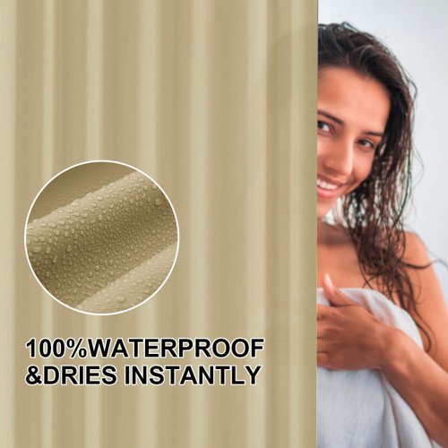 Duschdraperi Exma Beige PVC 180 x 180 cm