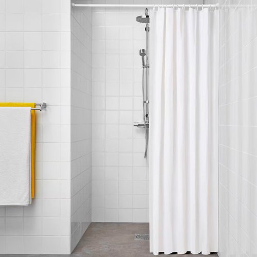 Duschdraperi Exma Vit PVC 180 x 180 cm