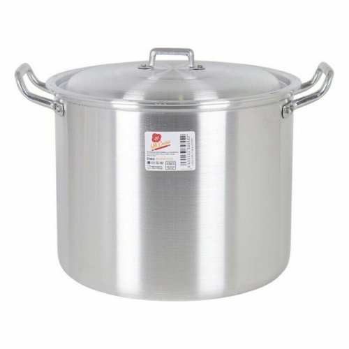 Gryta med lock 39693  22 cm Silvrig 6 L Aluminium 29 x 23 x 20