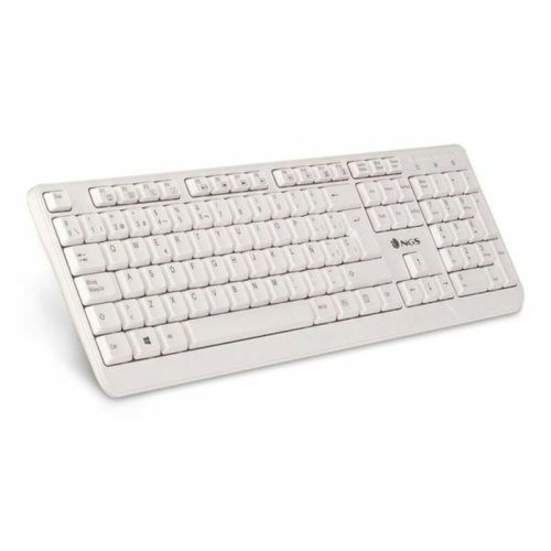 Tangentbord NGS NGS-KEYBOARD-0284 Vit Qwerty Spanska