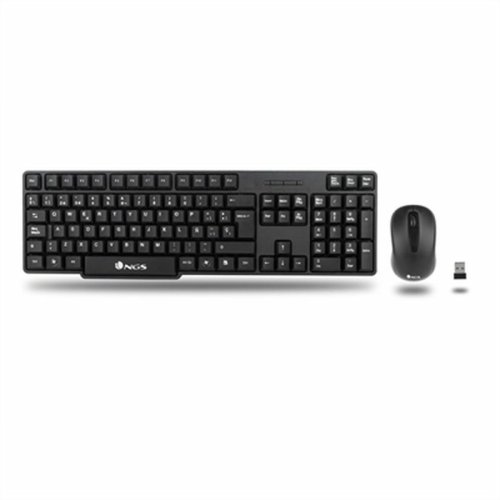 Tangentbord och Mus NGS NGS-KEYBOARD-0358 Svart QWERTY Qwerty US