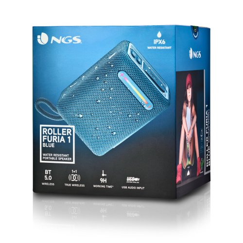 Brbar Bluetooth Hgtalare NGS Roller Furia 1 Blue Bl 15 W